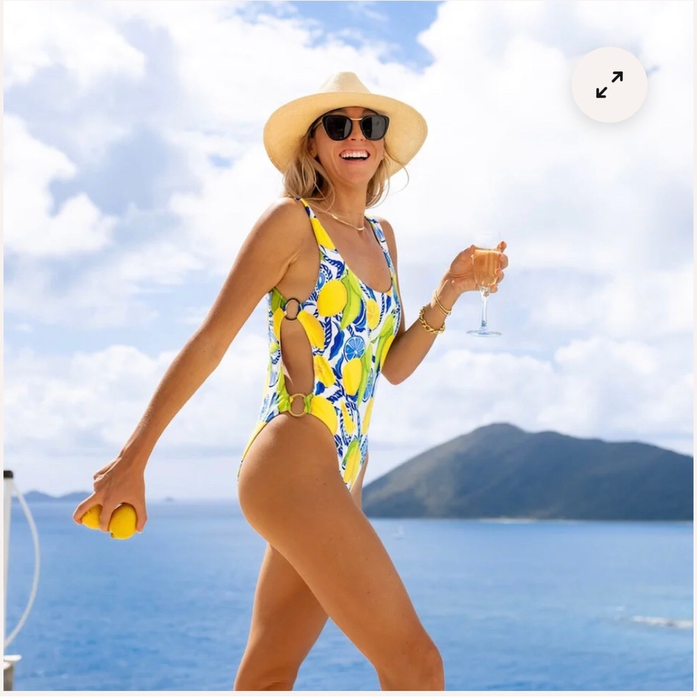 Kenny Flowers Yellow and Blue Women's Swimsuit